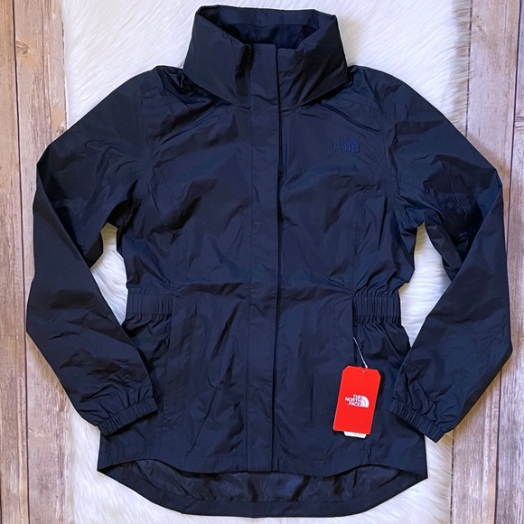 The North Face Women’s Resolve Parka II Waterproof Navy Rain Jacket - Picture 3 of 9